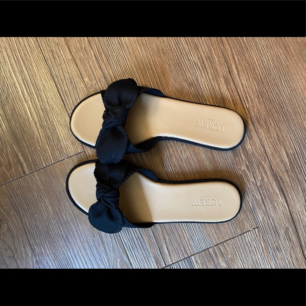 J. Crew Bow knot slide sandals